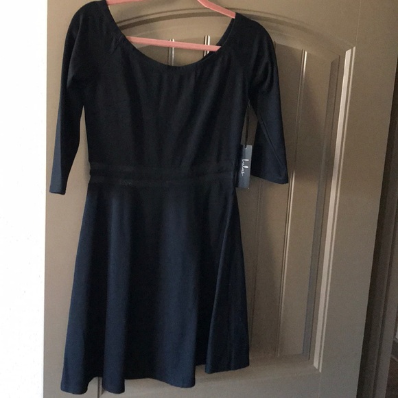 Lulus Dresses & Skirts - YES TO THE MESH BLACK SKATER DRESS NWT